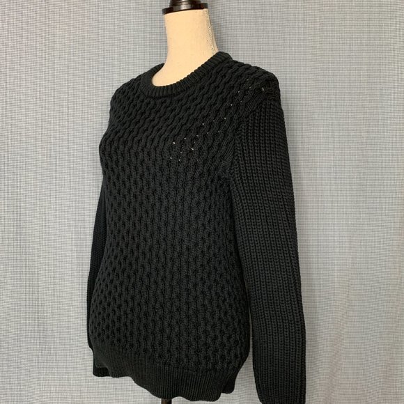 Women's SMALL Pullover  / Black CLUB MONACO Sweater / Vintage Club Monaco - Picture 4 of 7
